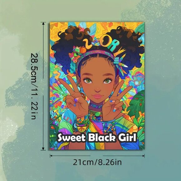 Sweet Black Girl Coloring Book (SKU #0424) - Picture 3 of 5